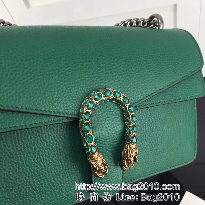 GUCCI古馳原單 新款 專櫃品質原單貨實物實拍 400249 綠色全皮 對正品雙色皮 鏈條單肩斜挎包 HY1013